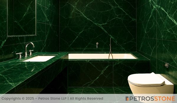 Udaipur Green Marble Bathroom
