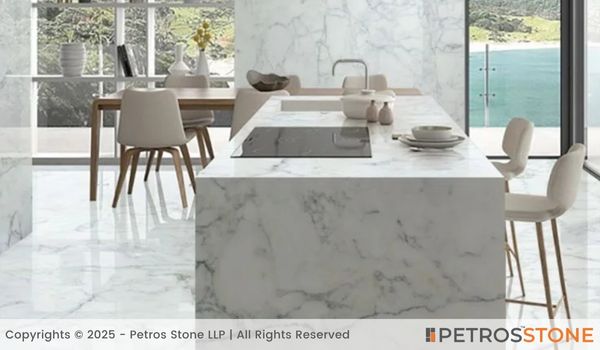 Venatino White Marble Countertop