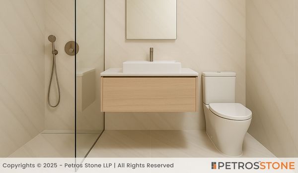 Volkano White Marble Bathroom
