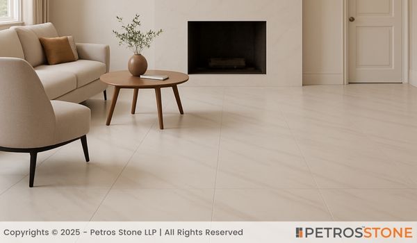 Volkano White Marble Flooring