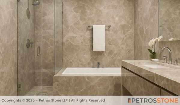 Alaska Grey Marble Bathroom