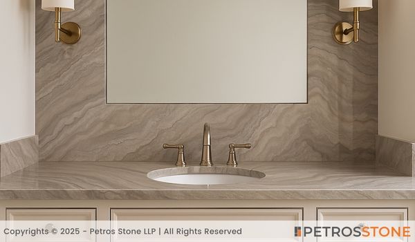 Baltic Sea Wave Marble Vanity Top