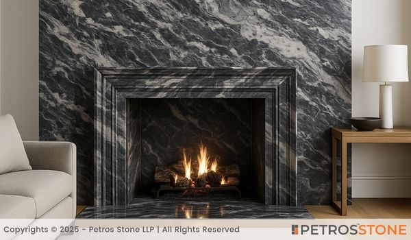 Black Sparrow Marble Fire Surround