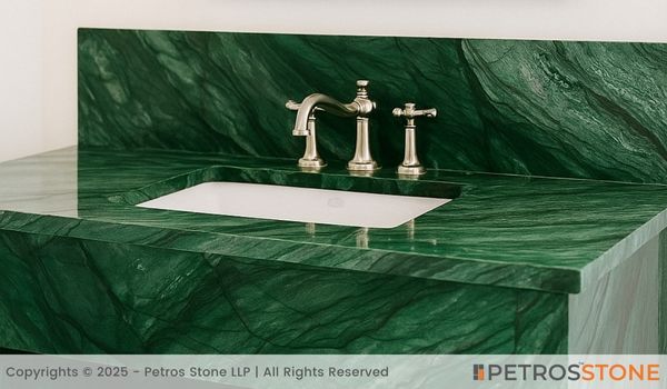 Botanic Green Marble Vanity Top