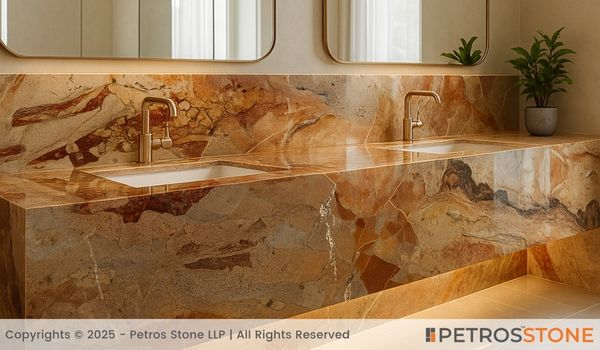 Fusion Breccia Marble Vanity