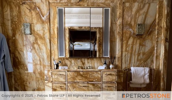 Giallo Spider Marble Bathroom