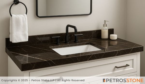 Walnut Brown Marble Vanity Top