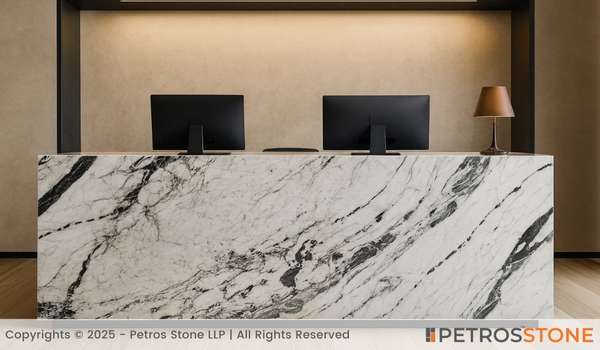 Indian Calacatta Panda Reception Counter