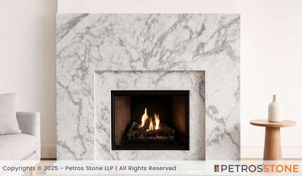 Indian Statuario Marble Fireplace Surround