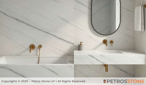 Petros White Marble Bathroom