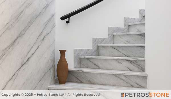 Petros White Marble Staircase