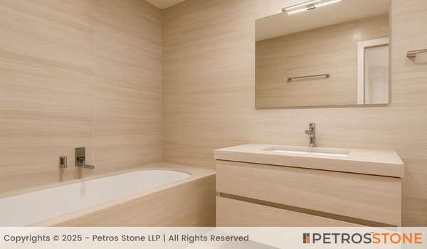 White Wood Marble Bathroom