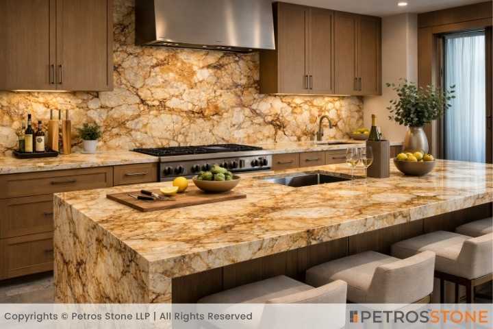 Alaska Gold Quartzite Kitchen