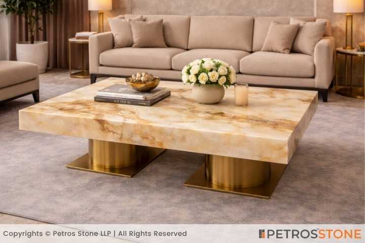 Alphonso Onyx Marble Table