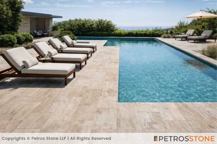 Beige Travertine Swimming Pool