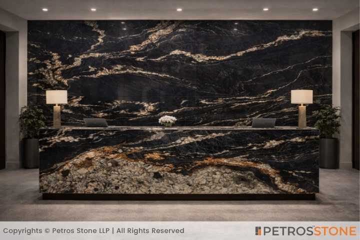 Black Titanium Marble Reception