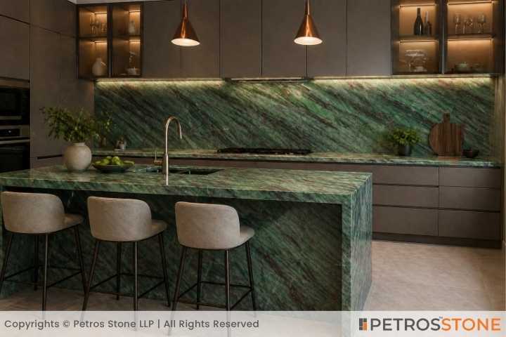 Botanic Green Quartzite Kitchen