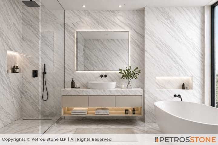 Calacatta Belgia Marble Bathroom