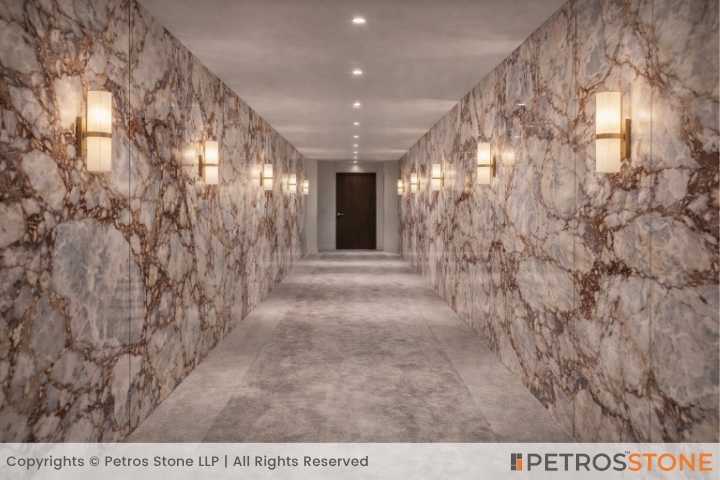 Calacatta Burgundy Marble Bathroom