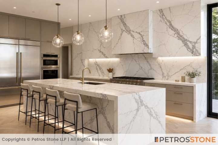 Calacatta Statuario Marble Kitchen