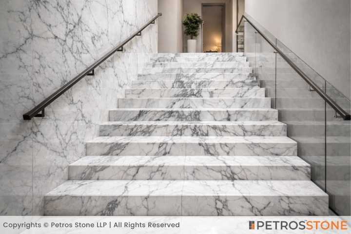 Calacatta Statuario Marble Staircase