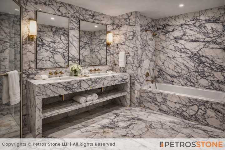 Calacatta Viola Marble Bathroom