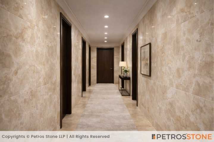Crema Onyx Marble Corridor