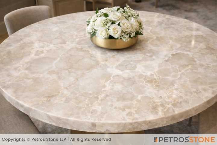 Crema Onyx Marble Table
