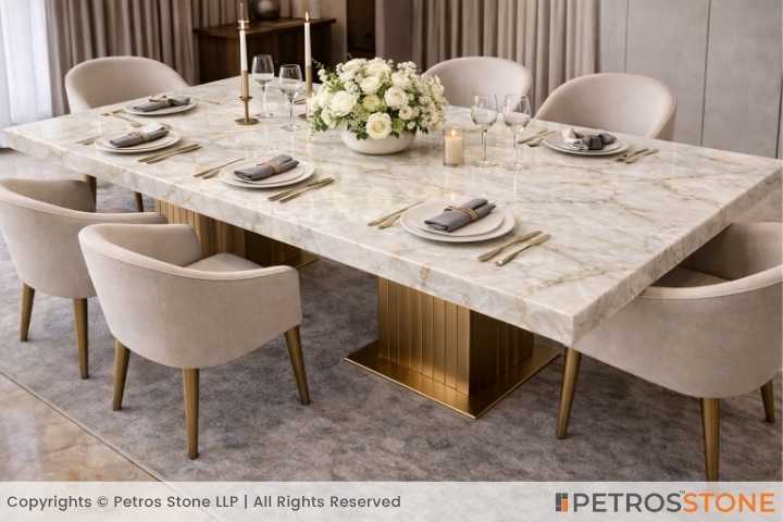 Crystal White Onyx Marble Table