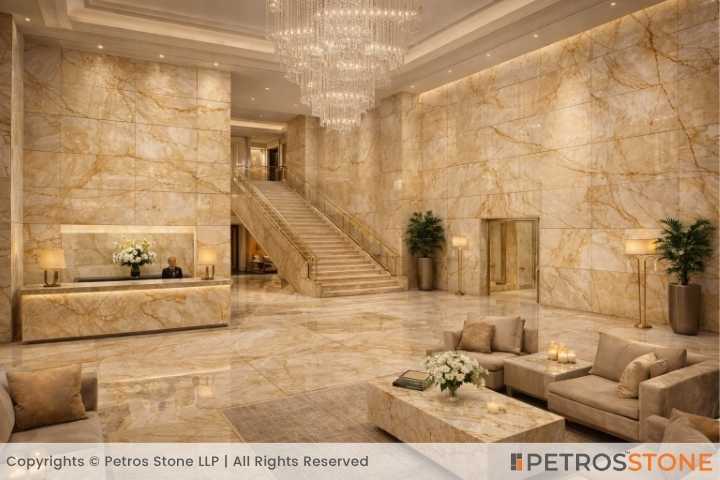 Golden Spider Onyx Marble Hotel