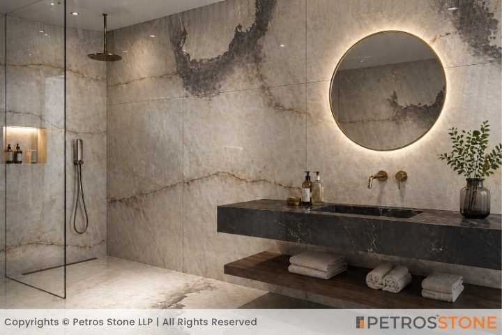 Grey Fusion Marble Bathroom