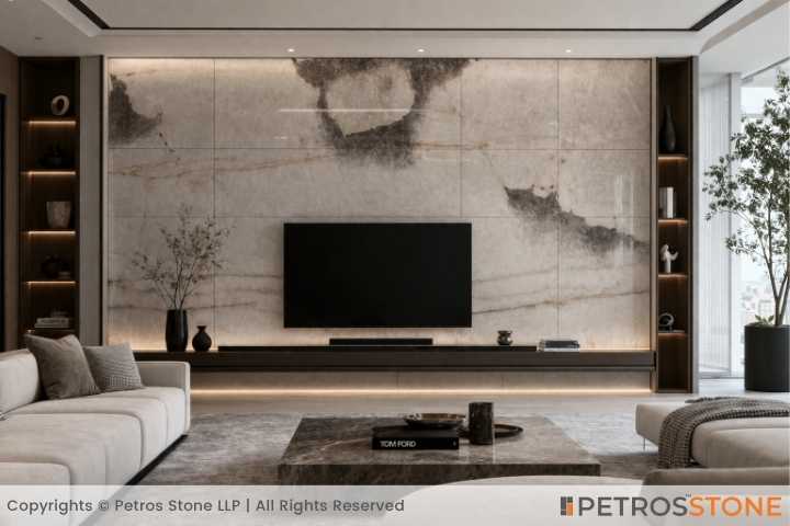 Grey Fusion Marble Living Room
