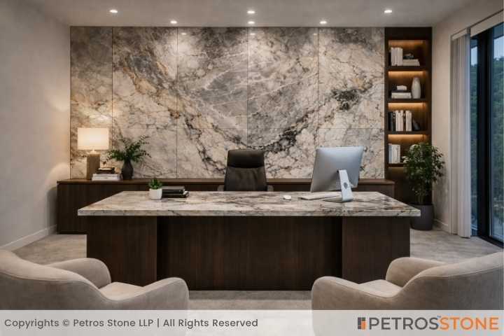 Grey Patagonia Quartzite Office