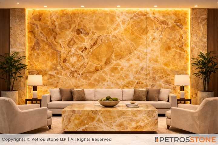 Honey Onyx Marble Wall Cladding