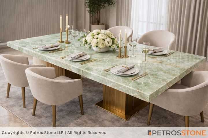 Light Green Onyx Marble Table