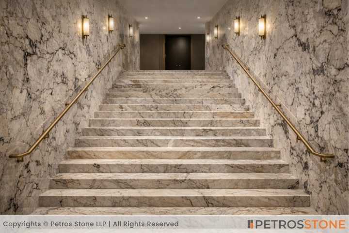 Monalisa White Marble Staircase
