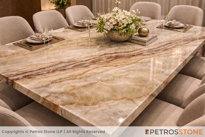 Rainbow Onyx Marble Table
