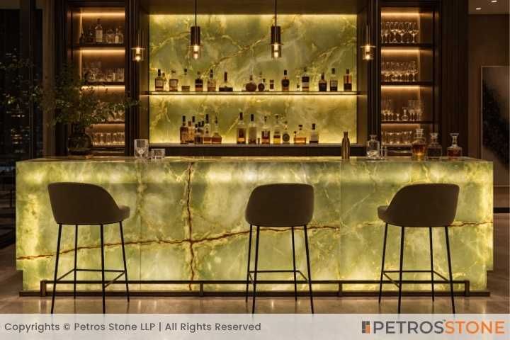 Rainforest Onyx Marble Bar Counter