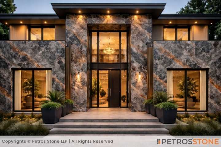 Roma Grey Quartzite Facade
