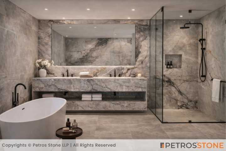 Silver Patagonia Quartzite Bathroom