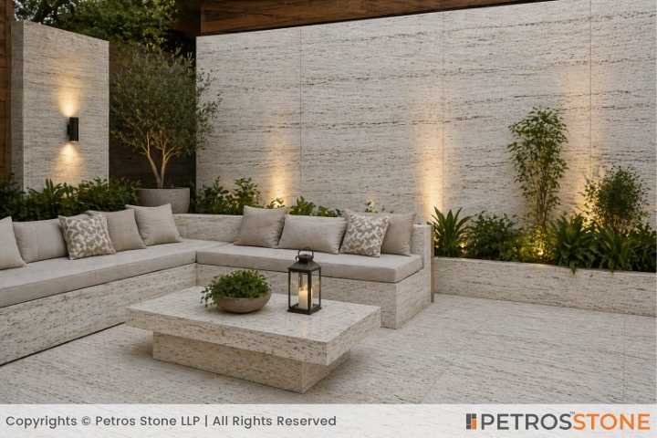 Silver Travertine Outdoor