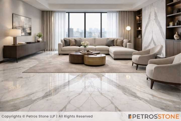 Statuario Marble Living Room