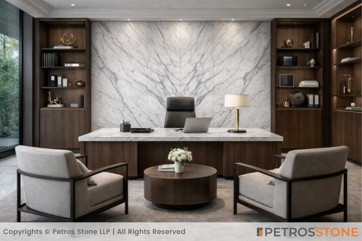 Statuario Venato Marble Office