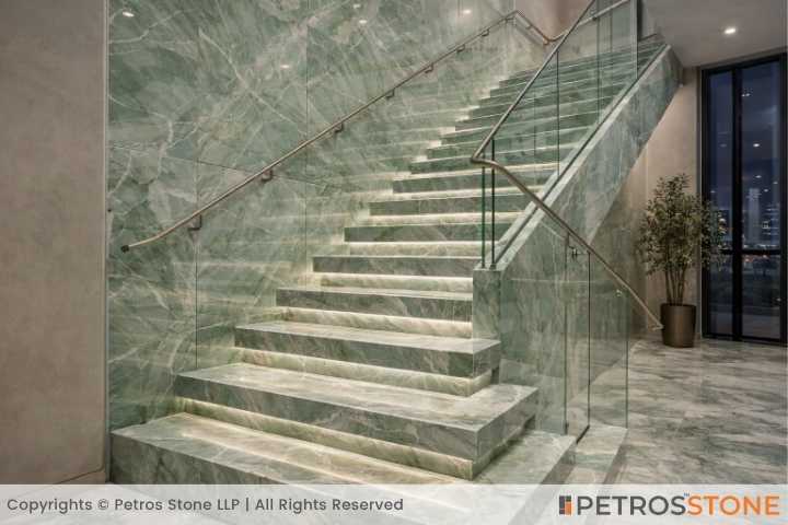 Verde Gaya Quartzite Living Room