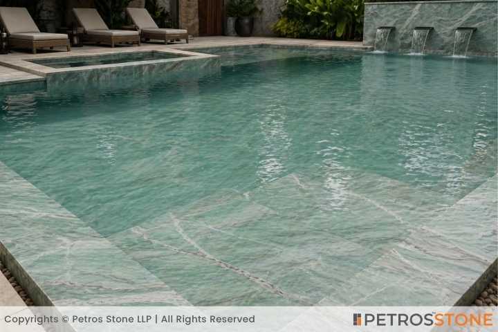 Verde Gaya Quartzite Swimming Pool
