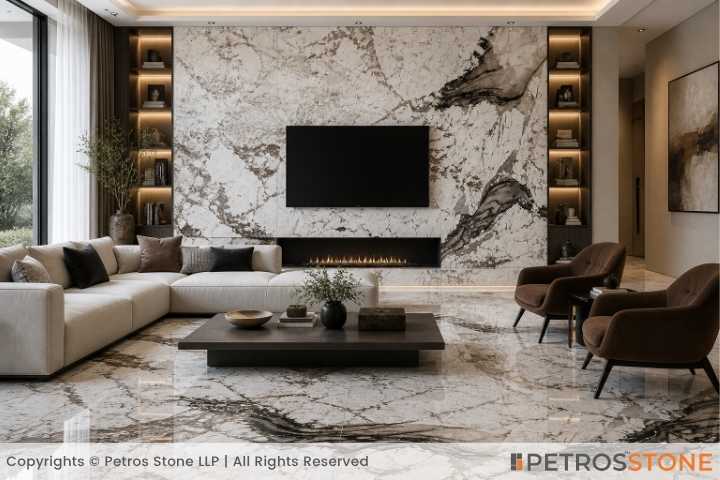 Breccia Capraia Marble Living Room