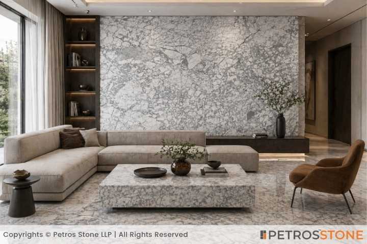 Statuario Classico Marble Living Room