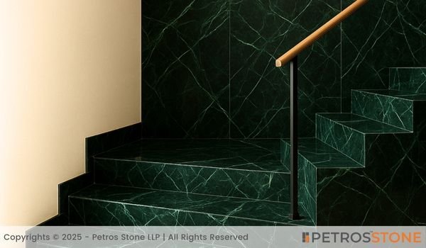 Udaipur Green Marble Wall Cladding and Stairs