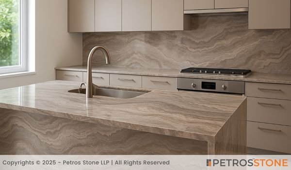 Baltic Sea Wave Marble Countertop