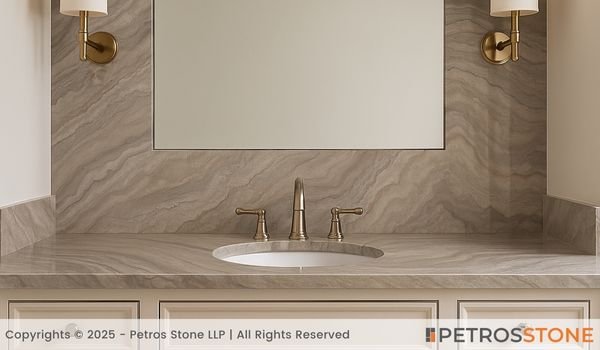 Baltic Sea Wave Marble Vanity Top